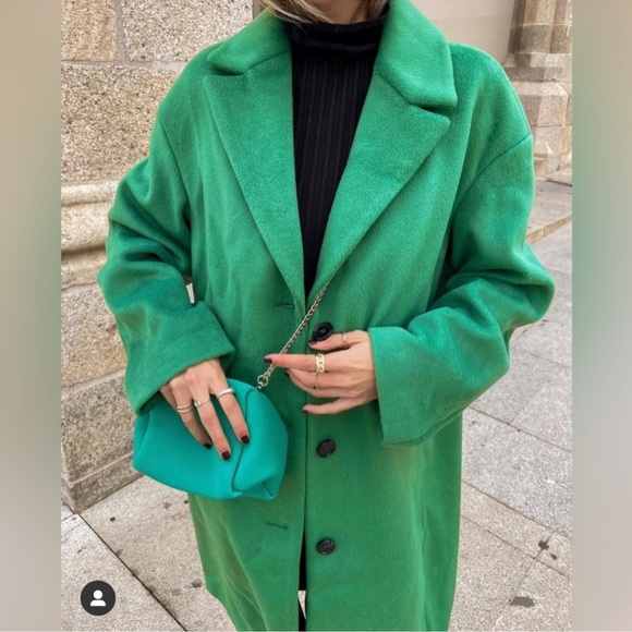 H&M oversized green coat - Picture 5 of 10